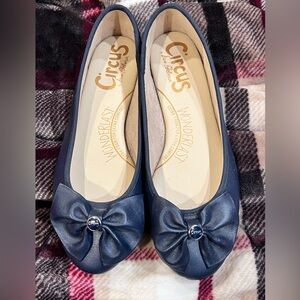 Circus by Sam Edelman Dark Blue Bow Flats